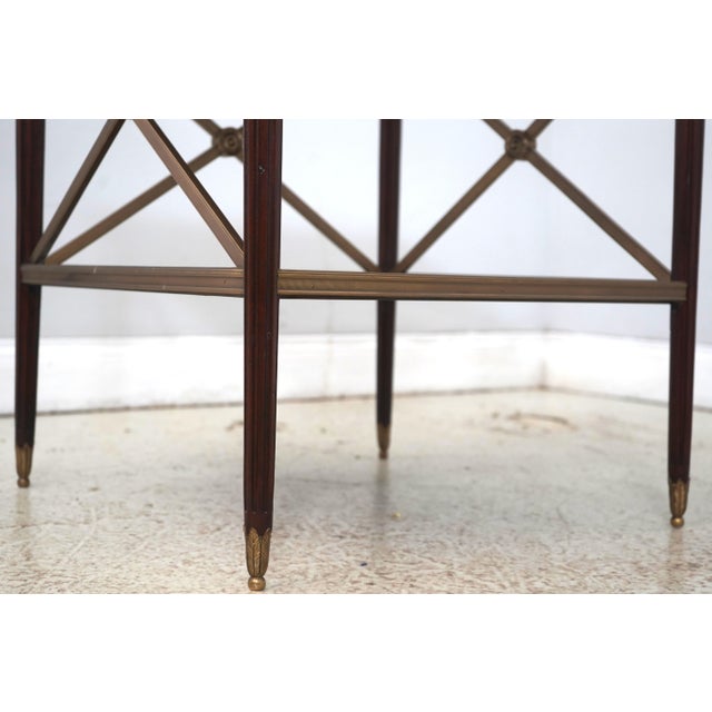 Brown Theodore Alexander Directoire 2 Tier Mirror Top Table For Sale - Image 8 of 13