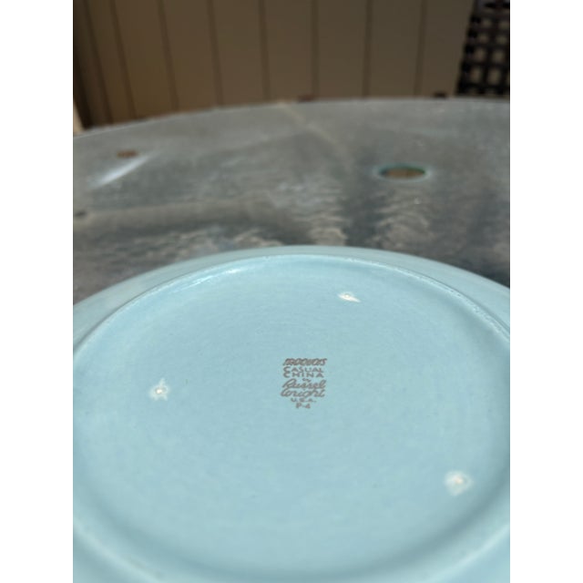 Mid-Century Modern 1940s Light Blue Russel Wright Divided Covered Casserole Dish For Sale - Image 3 of 4