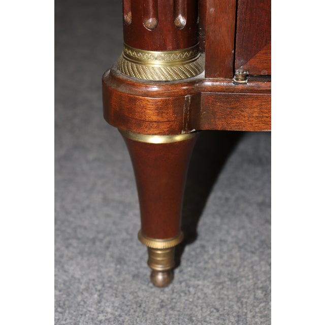 1970s 1970s Fine Shallow Depth Maison Jansen Style Directoire Marble Top Mahogany Sideboard For Sale - Image 5 of 15