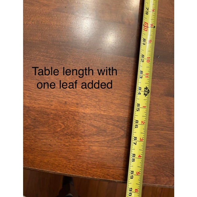 Stickley (Nichols and Stone) Antigua Table and Six Chairs With Two Leaves Set For Sale - Image 11 of 12