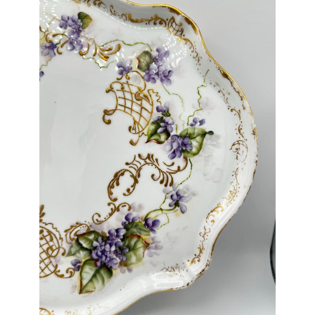 French Provincial Jean Pouyat JPL France Large Limoges Platter For Sale - Image 3 of 6