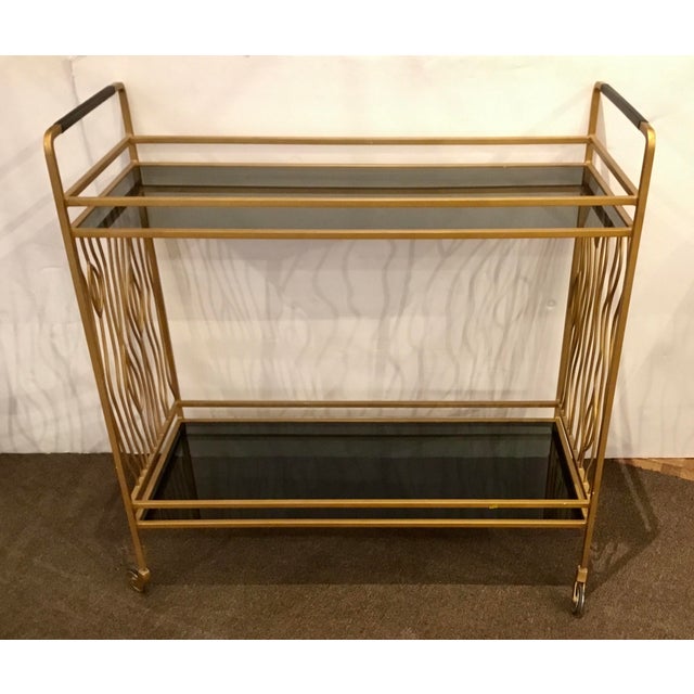 Currey Co Modern Black And Gold Bar Cart Prototype Chairish
