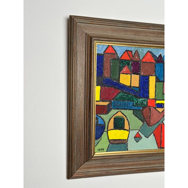 Tommy Hallberg, Harbour Scene, 1958, Oil on Panel, Framed For Sale - Image 15 of 18