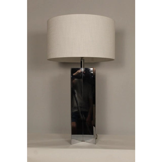 Robert Sonneman Paul Mayen Chromed Steel Lamp For Sale - Image 4 of 11