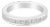 Women's 18K White Gold Princess Cut Diamond Band Ring (1 Cttw, G-H Color, SI1-SI2 Clarity) - Size 7-1/2 For Sale
