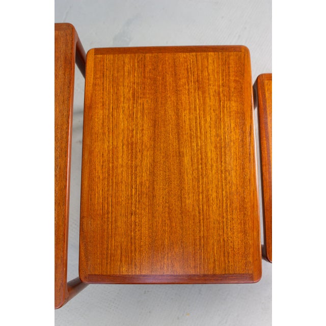 1960s Vintage Danish Bramin Nesting Tables in Teak by H.W. Klein for Bramin, 1960s, Set of 3 For Sale - Image 5 of 15