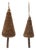 Wood Beaded Pine Tree Ornament (Set of 4) For Sale