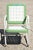 Art Deco Metal Basketweave Old Green White Porch Outdoor Spring Arm Chair. Item features original green and white painted...