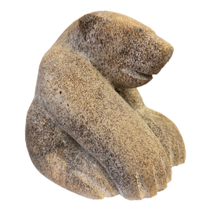 1970s Inuit Wilson Oozeva Carving of Polar Bear