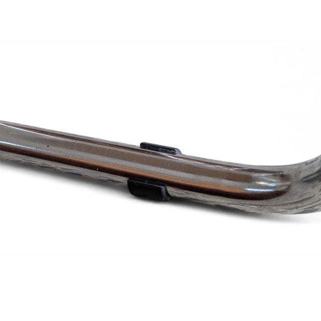 Mid-Century Space Age Chrome Chairs with Green Fabric Upholstery, 1970s, Set of 2 For Sale - Image 9 of 11