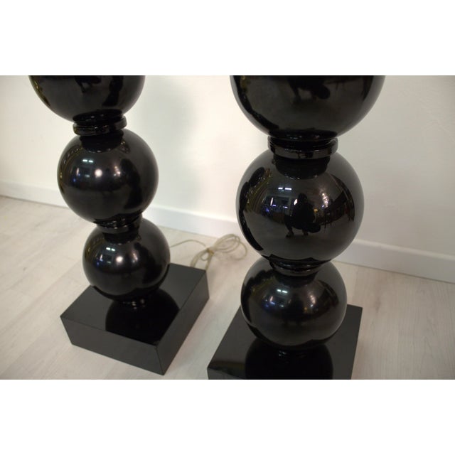 Murano Glass Table Lamps, 1980s, Set of 2 For Sale - Image 3 of 5