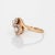 Vintage Art Deco Diamond Pearl Ring Moi et Toi 14k Gold Sz 9 Engagement Band For Sale - Image 4 of 6