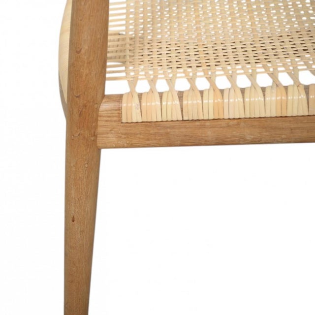 Brown Vintage JH501 The Chair in Oak and Wicker by Hans Wegner, 1960s For Sale - Image 8 of 18