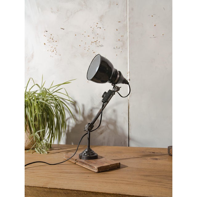 Vintage German Bauhaus Task Desk Lamp with Enamel Shade from Rademacher, 1920s For Sale - Image 15 of 18