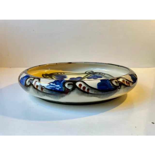 Art Nouveau Bowl in Hand-Glazed Ceramic from Annashåb, 1920s For Sale - Image 4 of 9