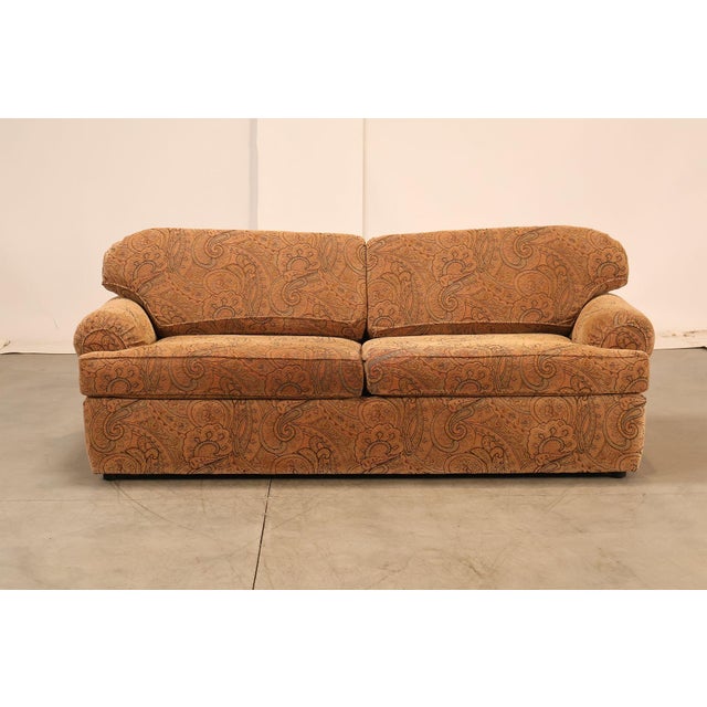 Kravet Paisley Upholstered Rolled Arm Sofa For Sale - Image 17 of 18