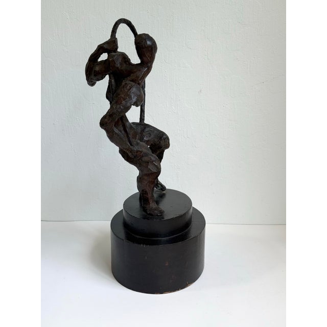 Mid 20th Century Mid 20th C. Studio Bronze Brutalist Figural Sculpture For Sale - Image 5 of 12