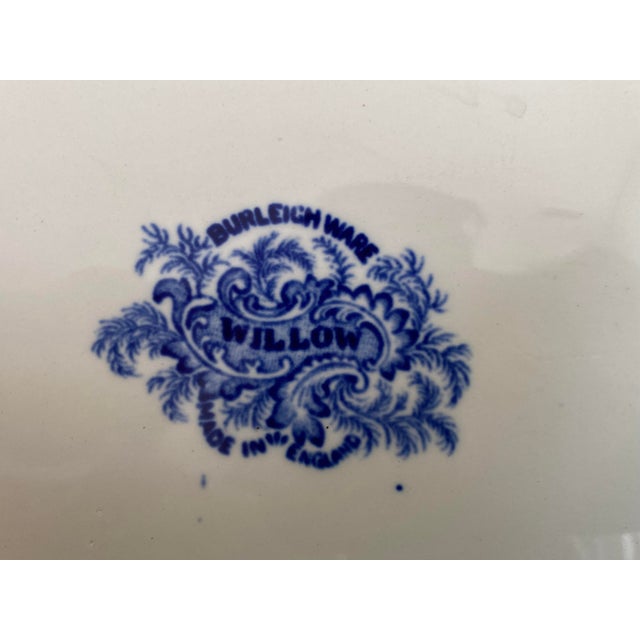 1930s Burgess and Leigh (Burleigh Ware) Willow Pattern Platter, England For Sale In Los Angeles - Image 6 of 6