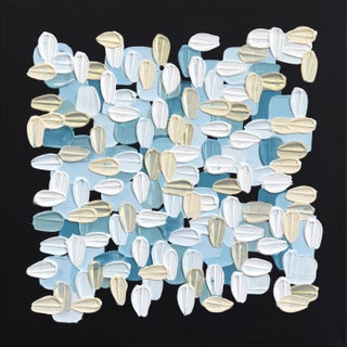 Black and White - Impasto Inspired Textural Thick Acrylic Paint Abstract Original Artwork by Shiri Phillips For Sale