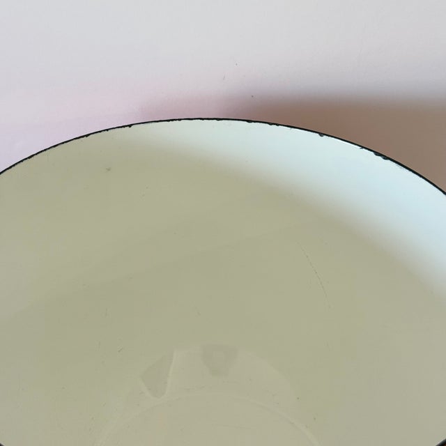 Mid Century Modern Ampler Ejiry Red Enamel Bowl With White Diamonds Kaj Frank Style For Sale - Image 12 of 13