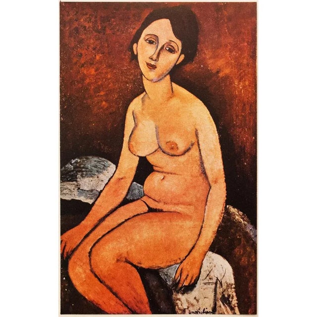 Paper 1947 Amedeo Modigliani "Seated Nude", First Edition Parisian Lithograph For Sale - Image 7 of 7