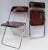 C.1970s; Vintage Mid-Century Modern, Original Giancarlo Piretti for Castelli pair of chrome folding chairs with bronze...