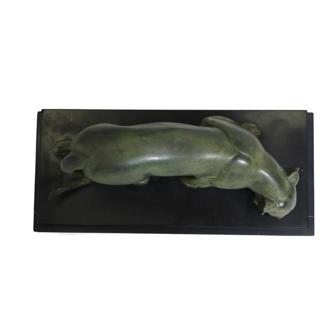 French Art Deco Patinated Bronze Panther by Irénée Rochard, 1920s For Sale - Image 13 of 16