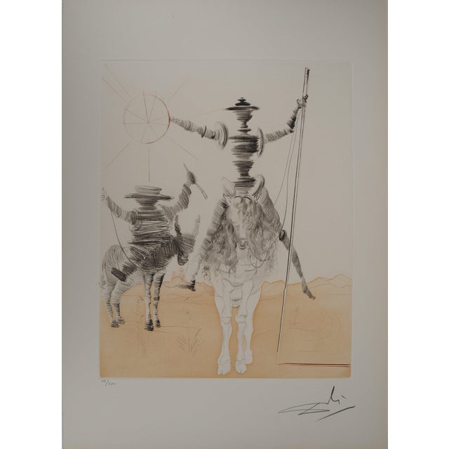 Salvador Dali, Don Quixote and Sancho Panza, Original Etching For Sale