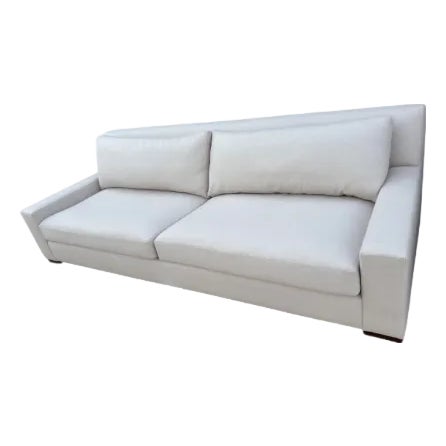 Restoration Hardware Rh Parisian Track Arm Sofa, Holland & Sherry Wool Twill in Dove For Sale