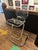 Lucite and Black Patent Leather Designer Luigi Bardini Bar Stools -a Pair For Sale - Image 4 of 15