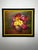 Traditional Vintage Mid Century Impressionist "Poppy" Floral Still Life Original Oil Framed Painting in Bottle Green, Dark Pink & Canary Yellow For Sale - Image 3 of 12