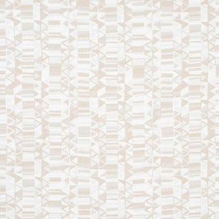 Schumacher Bizantino Quilted Weave Fabric, Natural For Sale