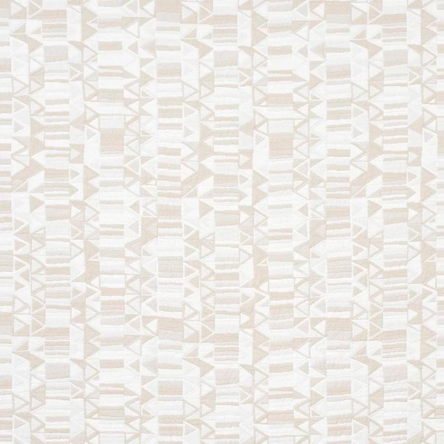 Schumacher Bizantino Quilted Weave Fabric, Natural For Sale