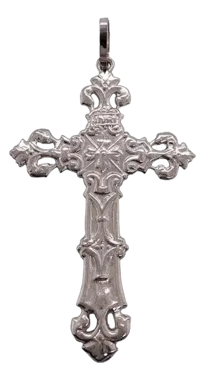 14Kt White Gold Cross/Religious Pendant 6.60 Grams Total Weight