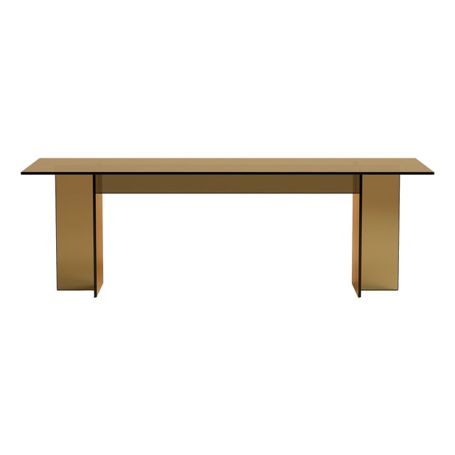Lounge Table in Bronzed Glass by Lebanto For Sale