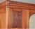 1920s Art Deco Carved Floral Armoire French Cherrywood With Mirror & Matching Marble-Topped Nightstand - Set of 2 For Sale In New York - Image 6 of 9
