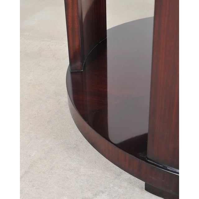 Ralph Lauren Italian Mahogany Round Modern Drum Drink Table For Sale - Image 13 of 18
