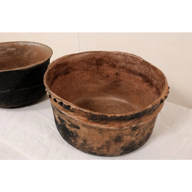 Antique Early 20th Century Guatemalan Clay Cooking Pots - Set of 2 For Sale - Image 9 of 12