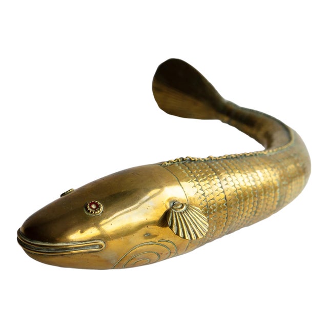 Large Antique Anglo Indian Folk Art Articulated Brass 'Medina' Fish ...
