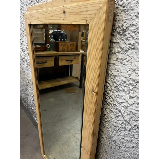 Art Nouveau Faceted Mirror with Surrounding Facet For Sale - Image 6 of 6