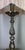 Vintage French Brass Table Lamp with Shade For Sale - Image 3 of 11