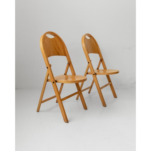 Vintage Tric Folding Chairs by Achille and Pier Giacomo Castiglioni for Bernini, 1970s, Set of 2 For Sale - Image 13 of 13