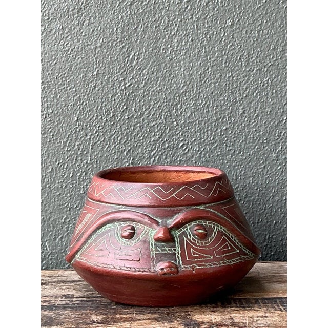 Vintage Handcrafted Ceramic Tribal Bowl For Sale - Image 10 of 16