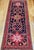 "A vintage Persian Hamadan gallery rug, hand-knotted in western Iran in the early 20th century. This elongated gallery-...