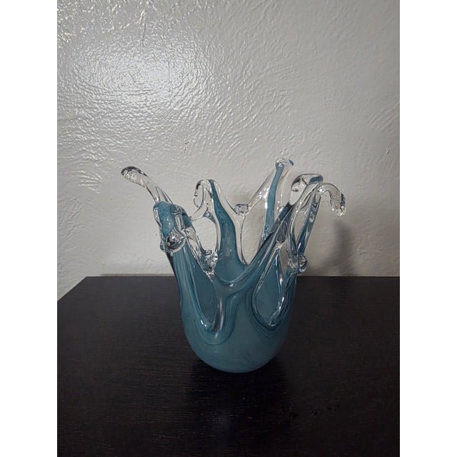 Vintage Italian Hand Blown Art Glass Sculpture Biomorphic For Sale In Orlando - Image 6 of 12