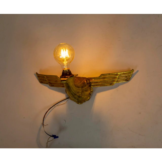 1920s Two Art Deco Gilt Bronze Avian Theater Sconces, Pair For Sale - Image 10 of 11