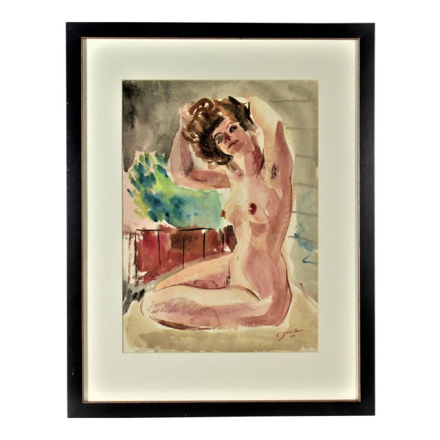 Hernst Stolz, Sitting Nude, 1949 For Sale
