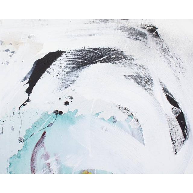 White Tree Kimono” Abstract Acrylic and Enamel on Canvas Painting by Martha Kaplan For Sale - Image 4 of 9