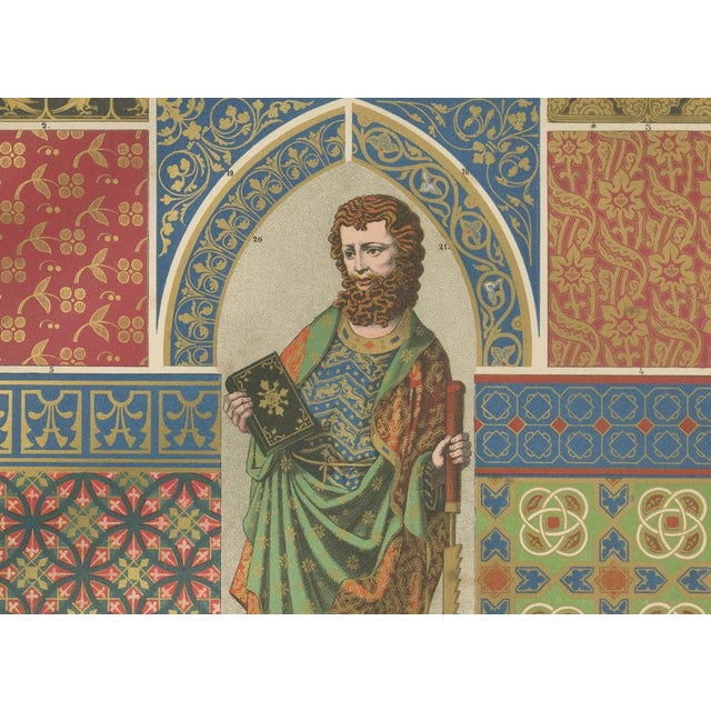 Stained Glass and Sculpture and Textile Motifs, 1887, Paper, Set of 3 For Sale - Image 6 of 11