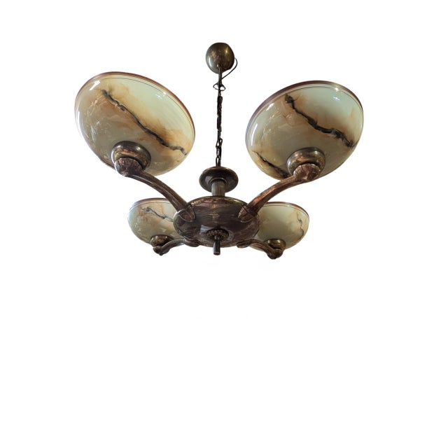 Model 1202 Chandelier by Paavo Tynell, 1940s For Sale - Image 9 of 15